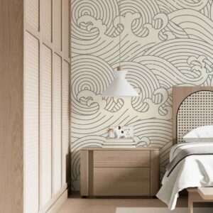 ROXANE - papier peint motif vague chambre