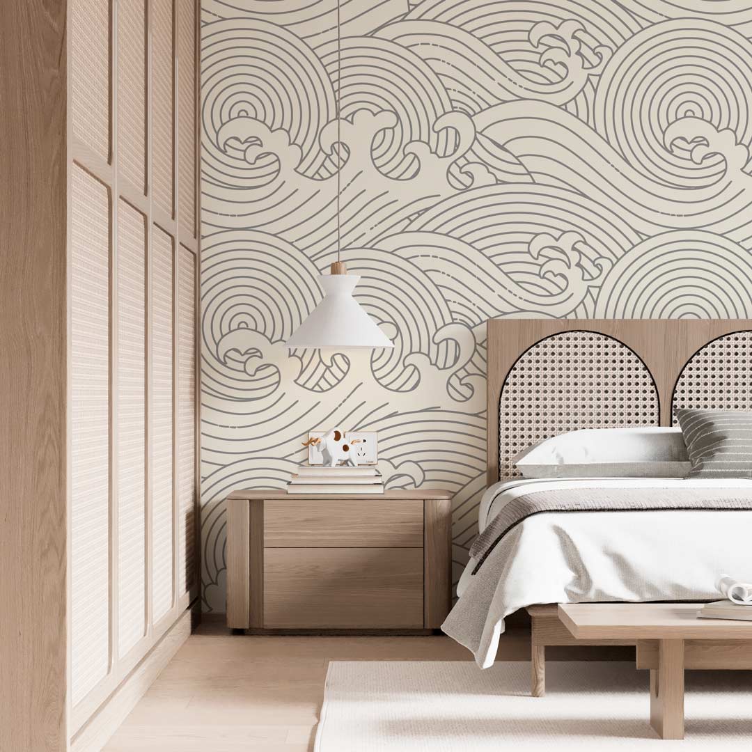 ROXANE - papier peint motif vague chambre