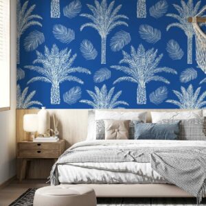 SERGE - Papier peint motif palmier chambre