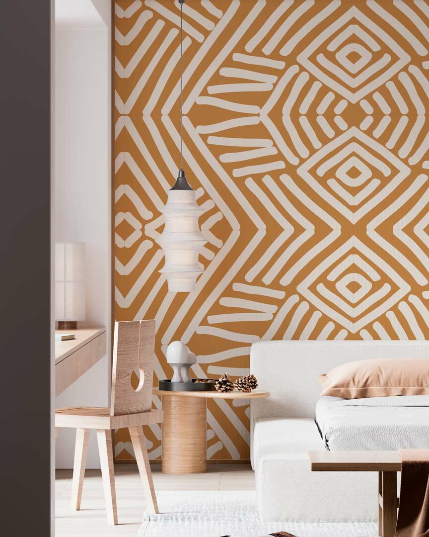 SIHAM - papier peint panoramique ethnique chambre