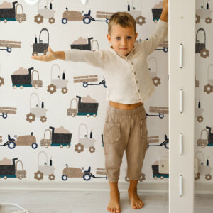 SOSTENE - papier peint tracteur enfant chambre enfant