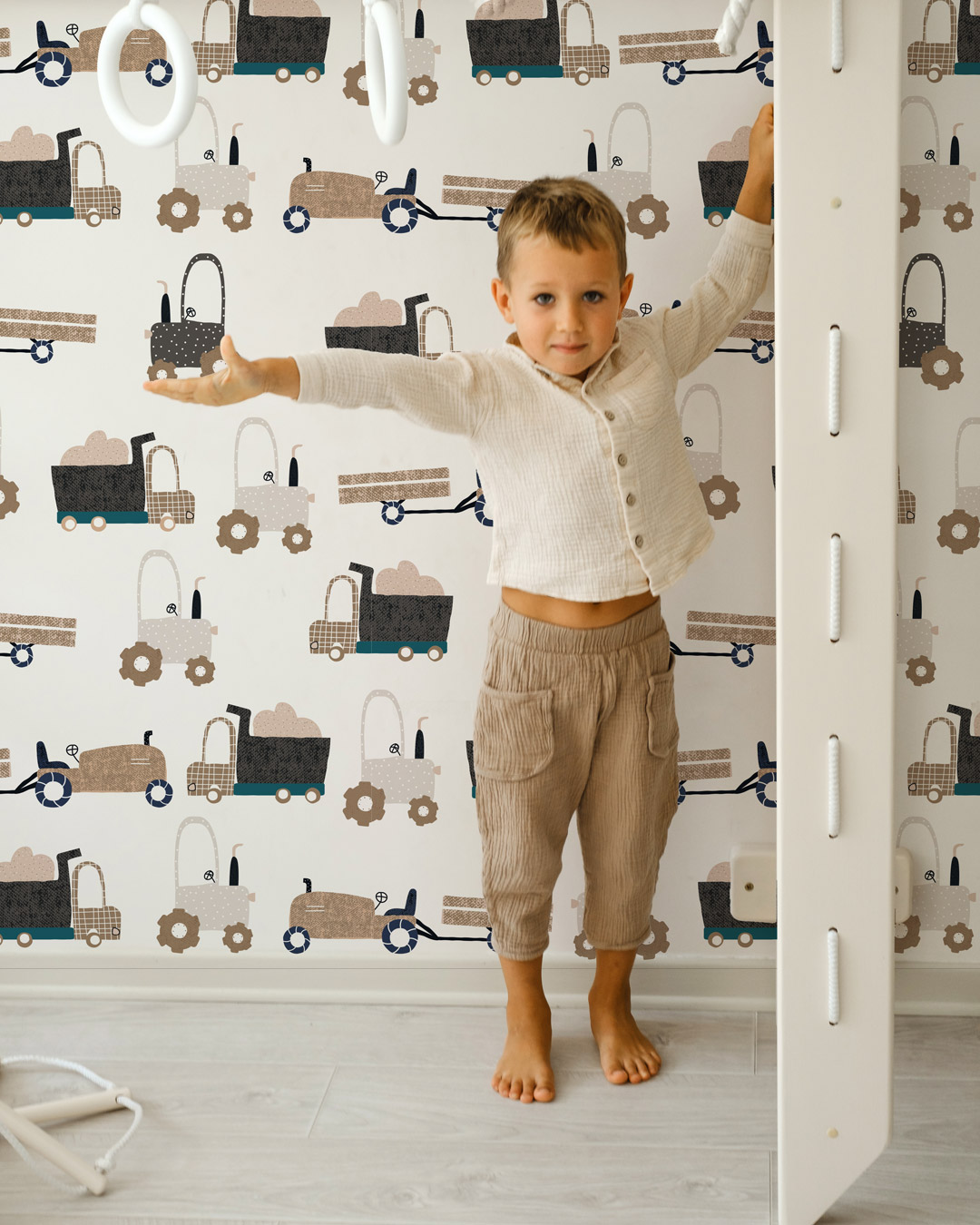 SOSTENE - papier peint tracteur enfant chambre enfant