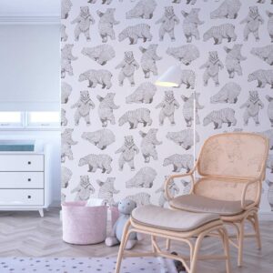 TEDDY - papier peint ourson enfant nurserie