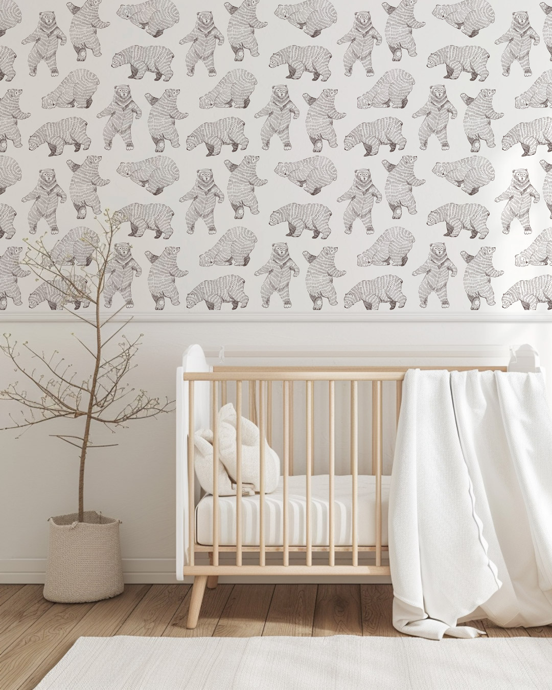 TEDDY - papier peint ourson enfant chambre bébé