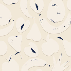 VIANNEY - papier peint fruit beige