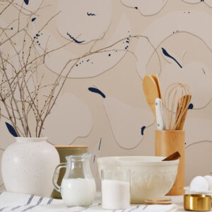 VIANNEY - papier peint fruit beige cuisine