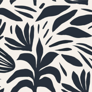 XAVIER - papier peint style matisse noir et blanc