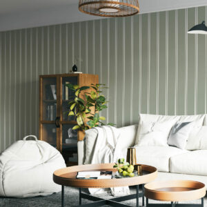 ALBERTINE - Papier peint rayures verticales salon