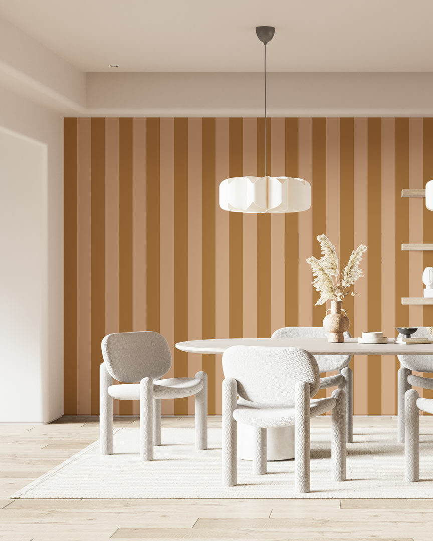 ALIÉNOR - Papier peint rayé salle à manger