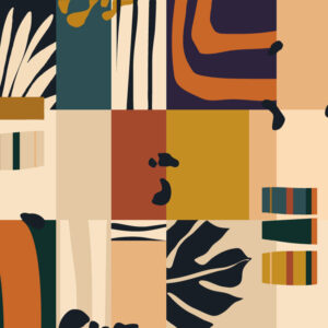 GERSENDE - Papier peint panoramique cube coloré