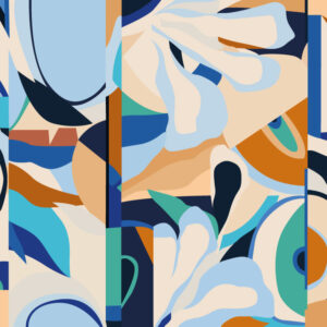 GONZAGUE - Papier peint abstrait cote d'azur