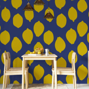 ZACHARIE - Papier peint citron salle à manger