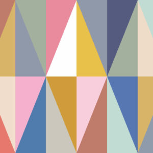 ANTHELME - Papier peint losange multicolore