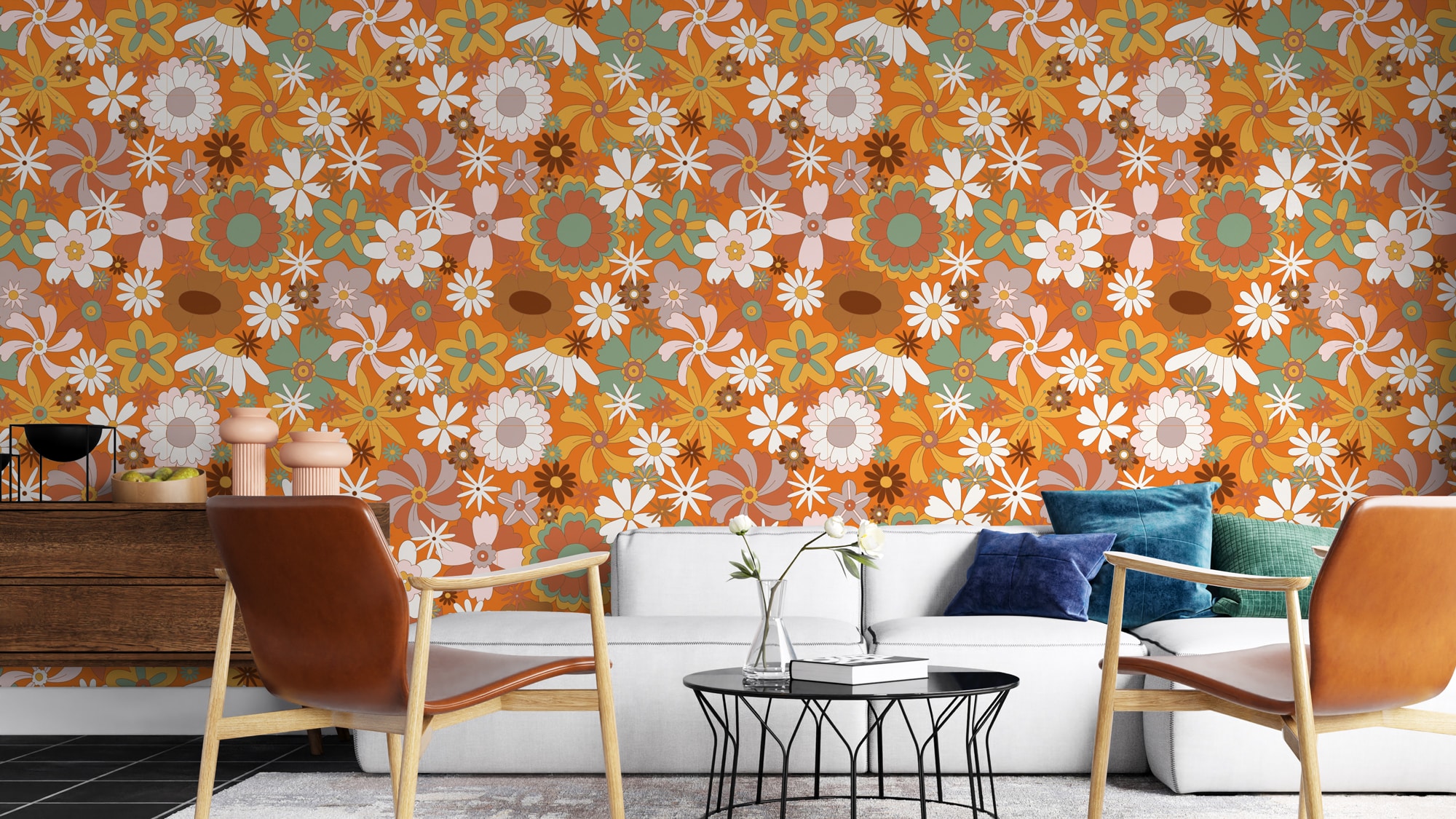 BARNABE : Comment intégrer un papier peint années 70 dans un intérieur moderne ?