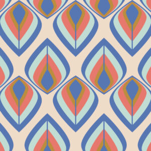 CECILY - Papier peint losange vintage