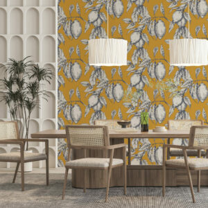 MAXIMILIEN - Papier peint citronnier salle à manger