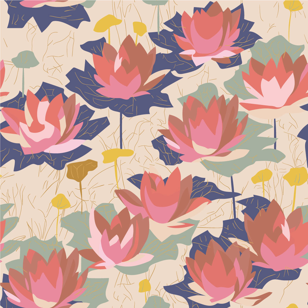 PULCHERIE - Papier peint lotus