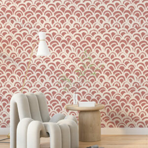 SAYURI - Papier peint motif japonais abstrait coin lecture