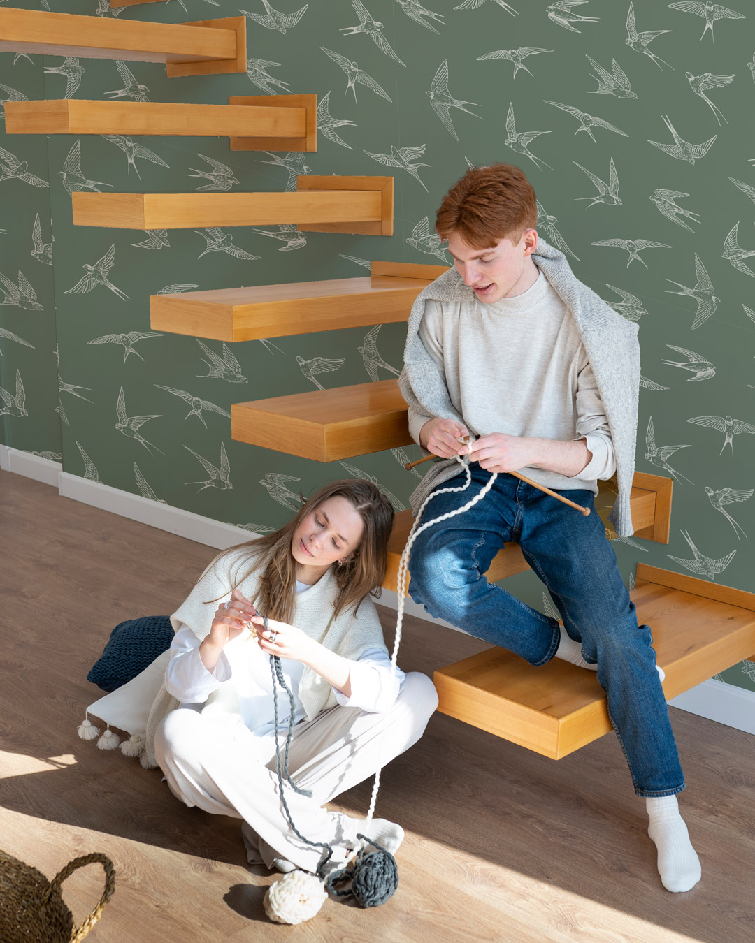 VIRGINIE - Papier peint voltige hall entree