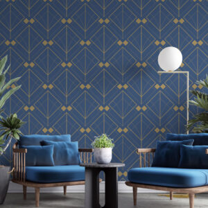 ALAÏS - Papier peint art déco carré salon