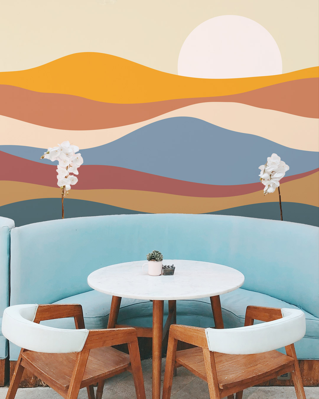 CHARLENE - Papier peint coucher de soleil restaurant
