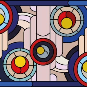 JACQUES - Papier peint vitrail art déco