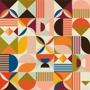 KATIA - Papier peint géométrique bauhaus