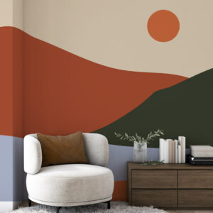 LEONARD - Papier peint panoramique lac en montagne salon