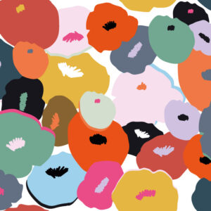 MAEVA - Papier peint fleuri multicolore