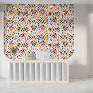 MELANIE - Papier peint taches de couleurs accueil cabinet medical