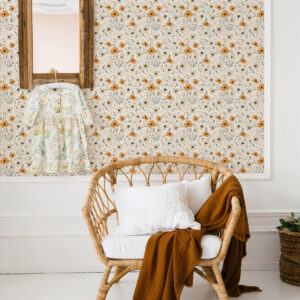 MELINA -papier peint petite fleur chambre fille