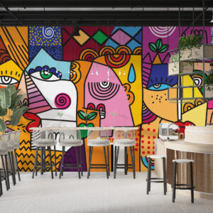 DIEGO - Papier peint style picasso bar restaurant