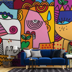 DIEGO Papier peint style picasso