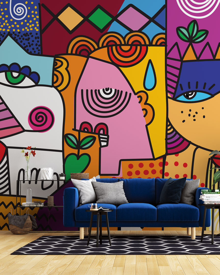 DIEGO Papier peint style picasso