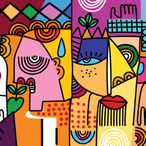 DIEGO - Papier peint style picasso