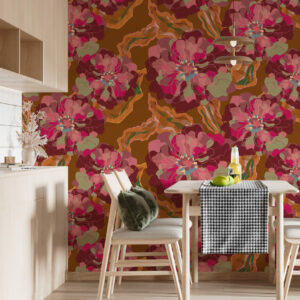 JOSIANE - Papier peint fleurs délicates cuisine