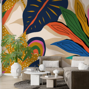 ROSIE - Papier peint fresque fleurs modernes salon