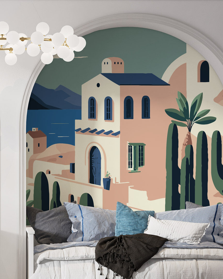 VASSILIS - Poster mural ile grecque chambre enfant