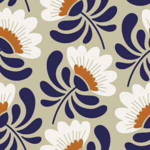 CLÉMENTINE - papier peint motif fleur