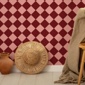 COLOMBINE - Papier peint arlequin salon