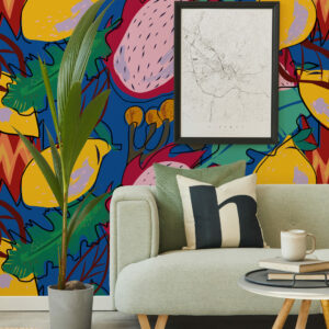 JOEL - Papier peint fruits exotiques salon