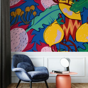 JOEL - Papier peint fruits exotiques chambre hotel