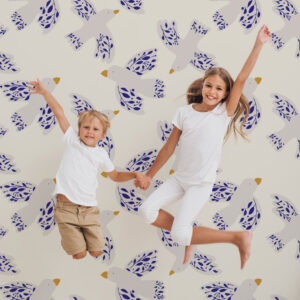 MAENA - Papier peint vol d'oiseau enfant salle de jeux