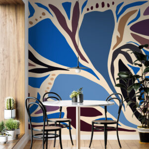 MICHAEL - Papier peint panoramique inspiré de matisse salle à manger