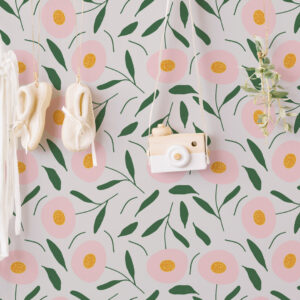 CLEA - Papier peint fleuri fillette chambre fille