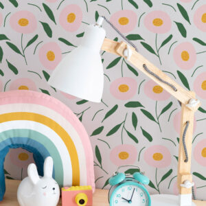 CLEA - Papier peint fleuri fillette chambre fille