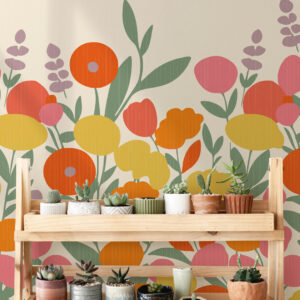 LAURINE - Papier peint flower market entree