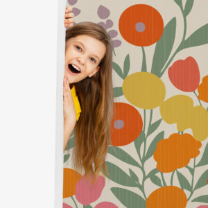 LAURINE - Papier peint flower market chambre fille