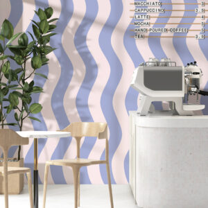 MONICA - Papier peint rayures ondulées