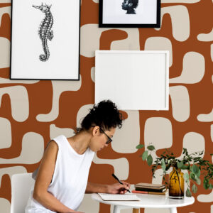 NINA - Papier peint ethnique abstrait bureau